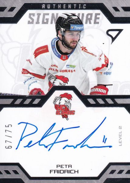 AUTO karta PETR FRIDRICH 24-25 SZ ELH Ser. 2 Authentic Signature Level 2 /75